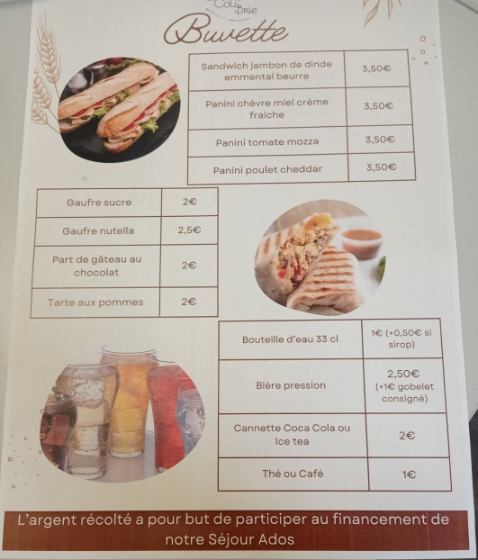 prix buvette coli'brie